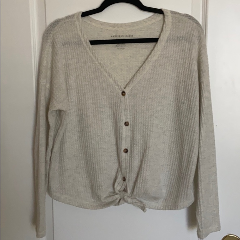 American Eagle Waffle Sweater Shirt